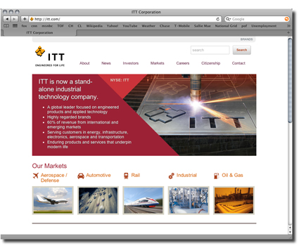 ITT's website small
