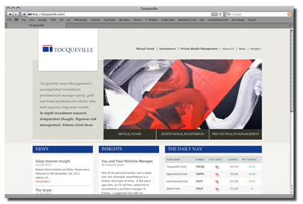 Tocqueville's website small